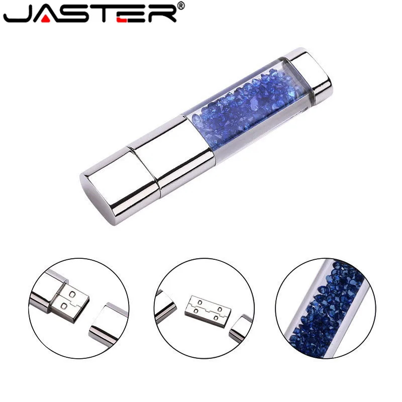 JASTER Кристальный подарок USB флэш-накопитель прозрачный Флешка 4 ГБ 8 ГБ 16 ГБ 32 ГБ 64 Гб карта памяти usb creativo U диск