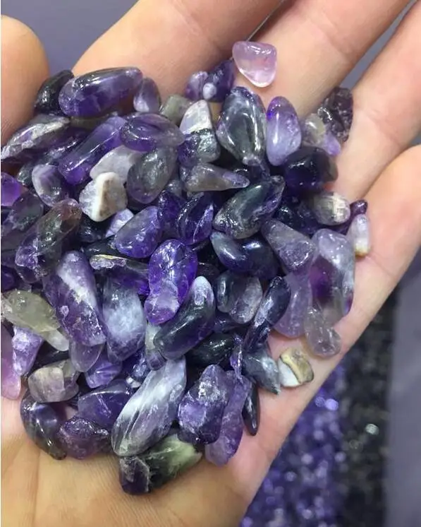 

100g natural amethyst crystal, irregular stone gravel particles, amethyst irregular gravel particles, aquarium decoration