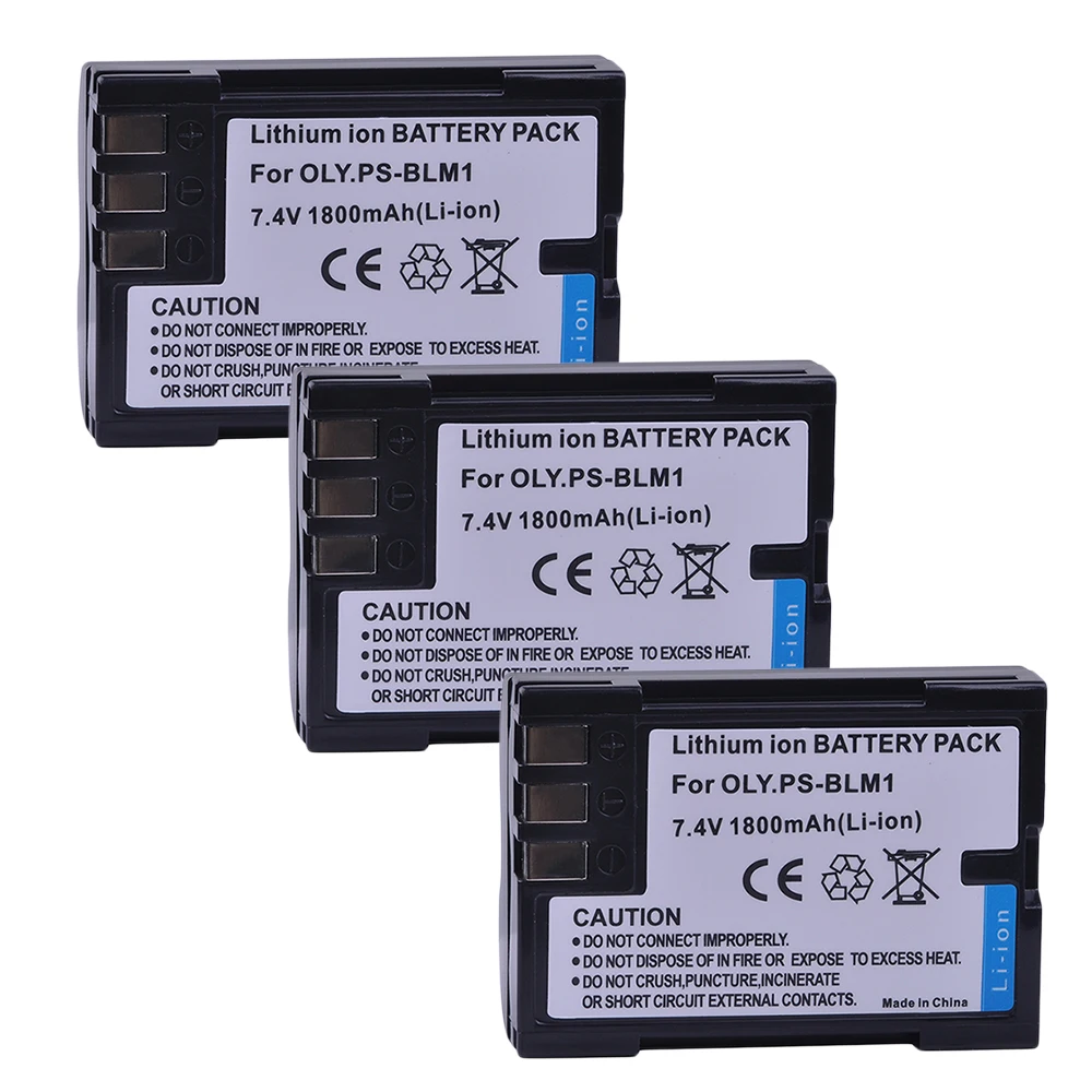 Фото PowerTrust 2Pcs PS-BLM1 BLM1 BLM-1 Аккумулятор для Olympus, C-5060, C-7070, C-8080, E-1, E-3, E-30, evol, EVOLT, E-520, №5