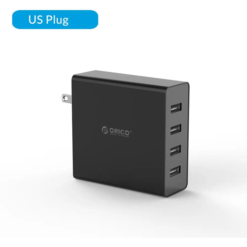 США ORICO 4 порта настенное USB зарядное устройство для телефона 5V2. 4A* 4 6A30W общий выход USB зарядное устройство адаптер для iPhone планшета - Тип штекера: США