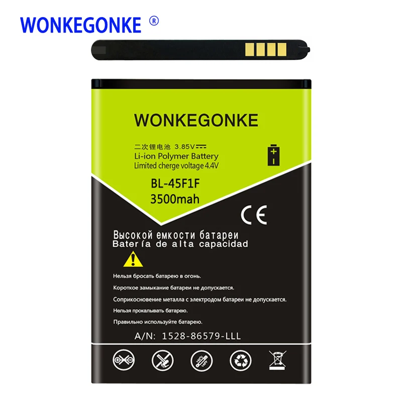 WONKEGONKE BL-45F1F батарея для LG K4 /M160 Aristo MS210/ версия K8 Замена батареи мобильного телефона батарея