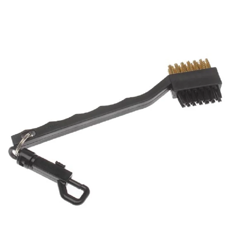 Mini Double Side Golf Brass + Nylon Club Head Groove Cleaner Brush Cleaning Tool Kit with Hanger Accessories&ampprops | Спорт и