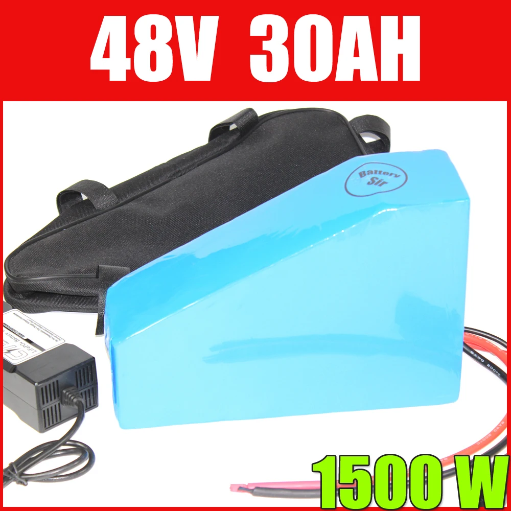 Супер мощность Ebike треугольный аккумулятор литиевая батарея 48V 30Ah 1000W