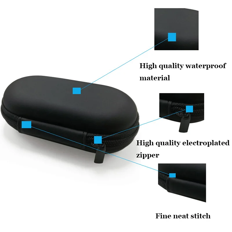 HLTON модный портативный Дорожный чехол на молнии для наушников хранения гарнитуры