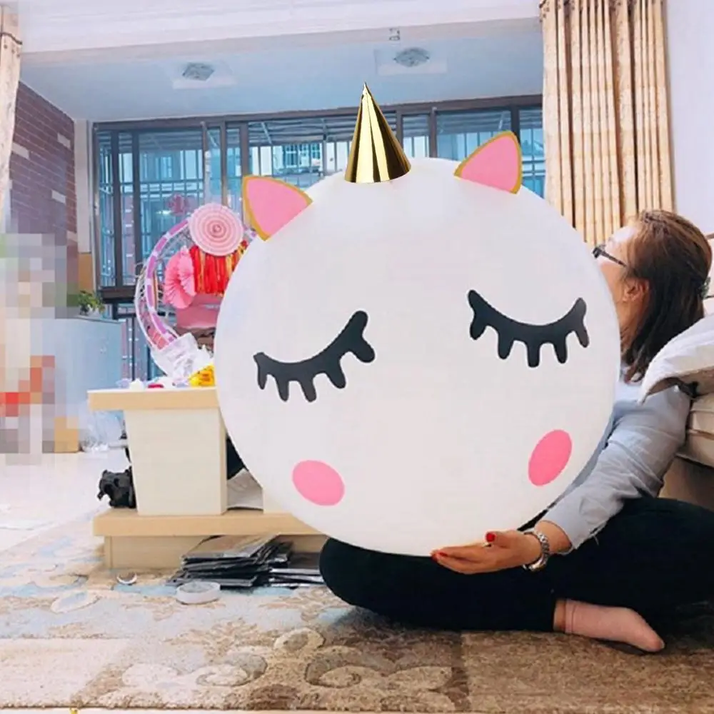 36inch 1pc balloon QIFU Розовый Единорог вечерние шары Единорог воздушный шар День Рождения украшения Детские воздушные шары для дня рождения латексные балоны гелий - Цвет: 36inch 1pc balloon