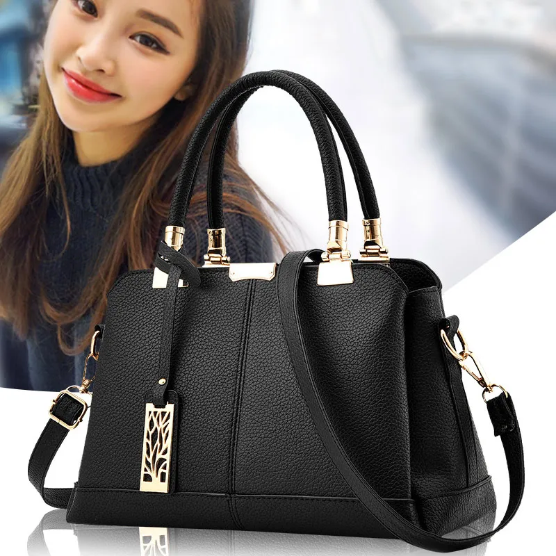 1 шт. женская сумка через плечо из искусственной кожи большая вместительность для