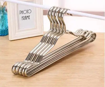 10pcs/lot 42cm Clothes Hanger Durable Antideformation Non-slip Aluminium Alloy Closet Adult Skirt Dress Towel Storage hangers - Цвет: Champagne