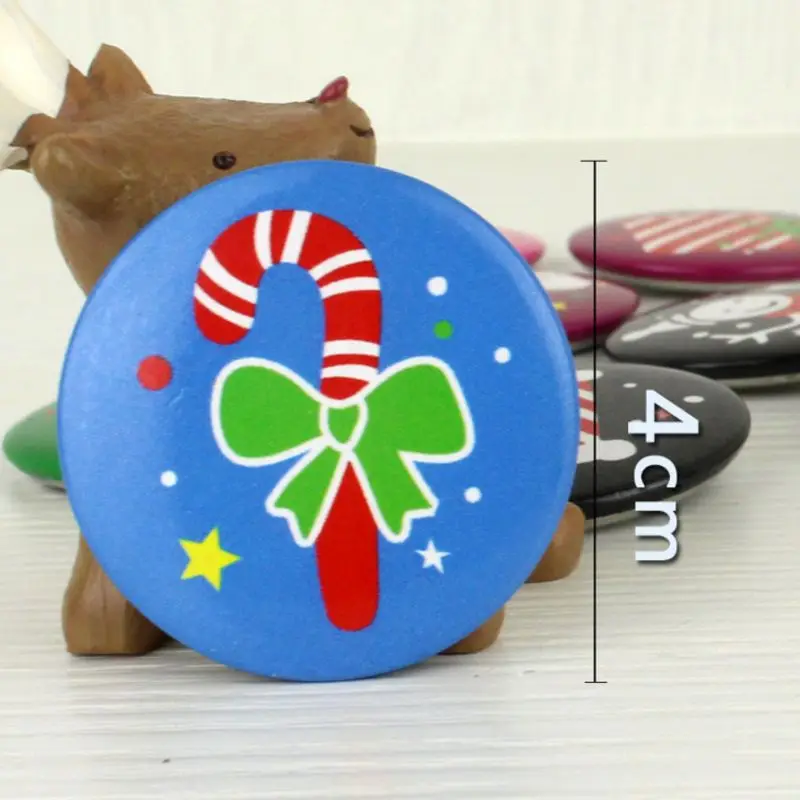 8 шт. 4 см рождественские значки жестяные призы милые украшения в виде снеговика