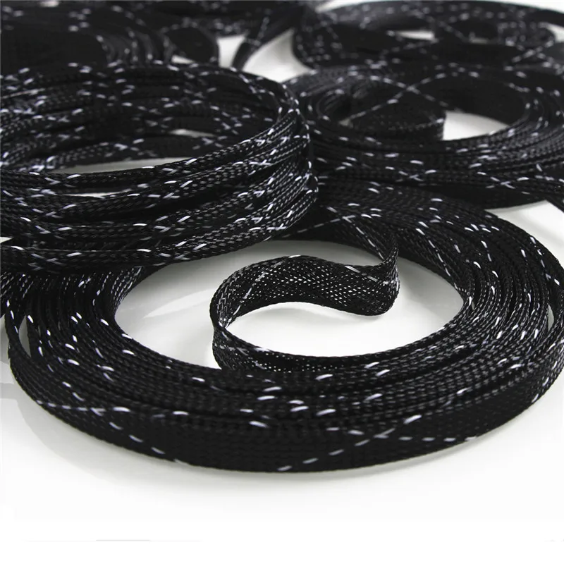 5 м изоляции проводов кабеля защитный рукав 4/6/8/10/12/15/20/25 мм PET Nylon плетеный рукав обмотка высокой плотности кабель рукав