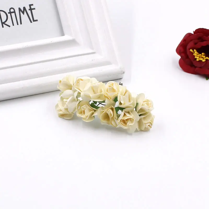 Разноцветные бумажные розы для украшения свадьбы 12 шт./партия 1 см|roses for wedding
