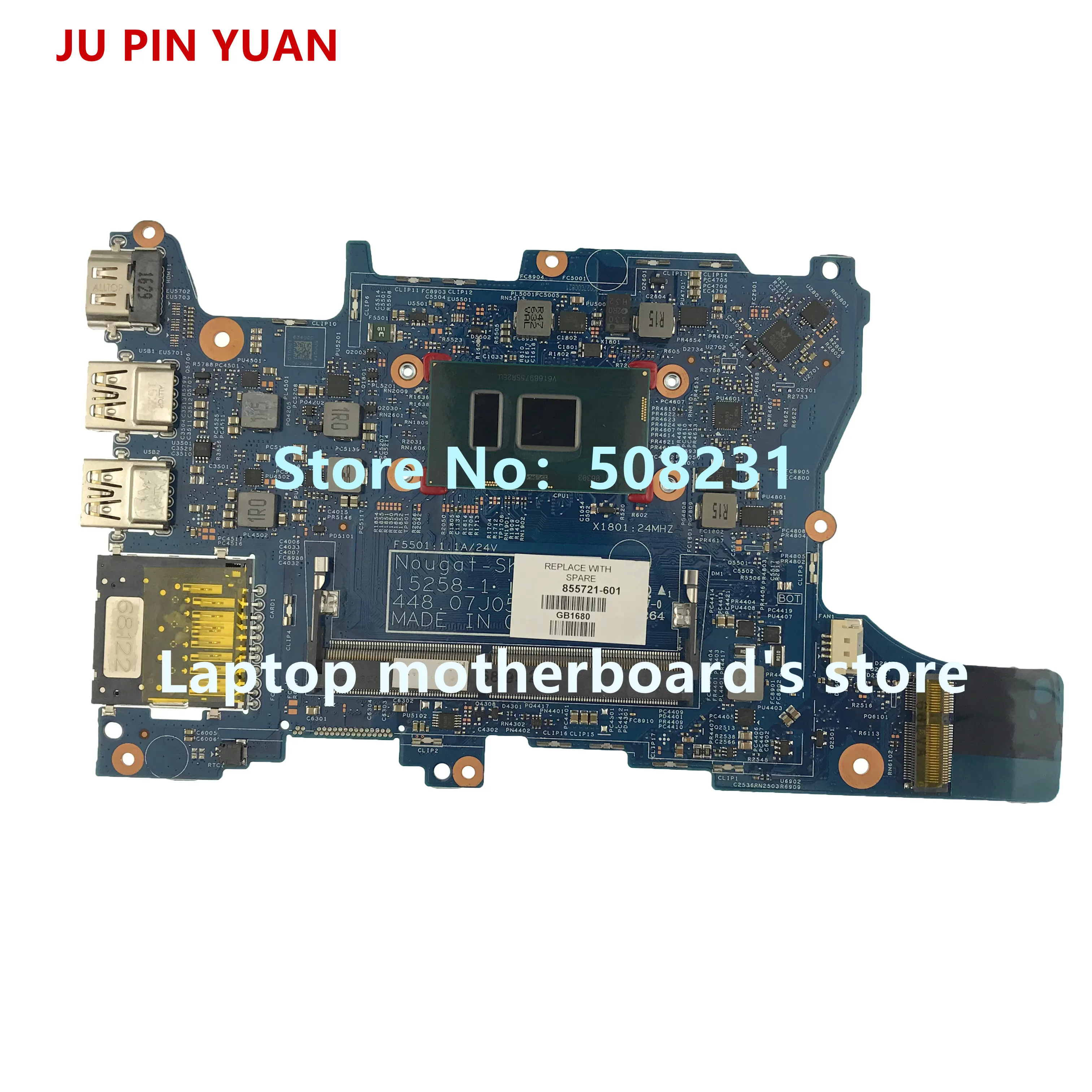 JU PIN Юань 601-903241 448.08J04.0011 для hp Pavilion x360 Кабриолет 13-u Материнская плата ноутбука PentN3710 полностью протестирована