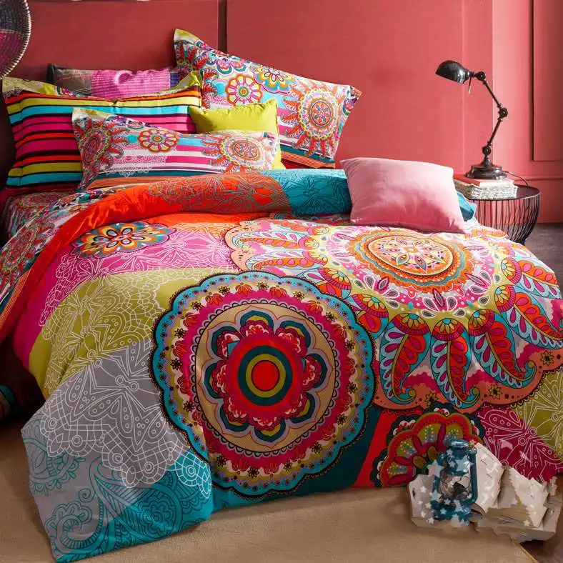 Роскошные boho постельного белья Королева king size постельное белье в богемном стиле