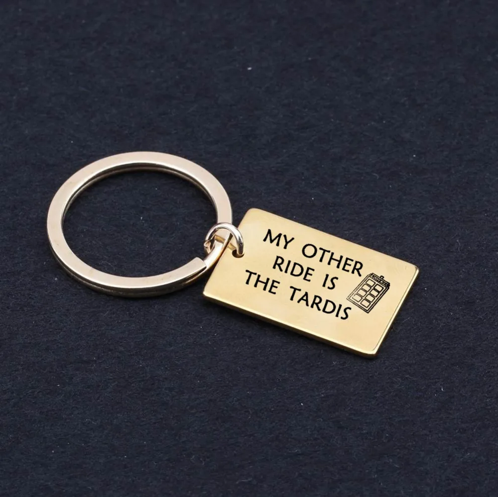 Engrav my другой ride это брелки для ключей tardis подарки пар семейная подвеска сумок