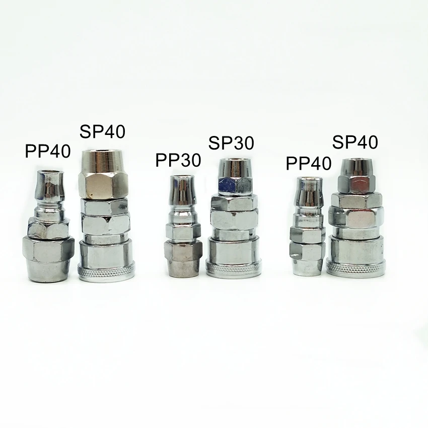 SP40 PP40 SP30 PP30 SP20 PP20 Quick Coupler Plug Socket Connector Pneumatic Fittings Parts