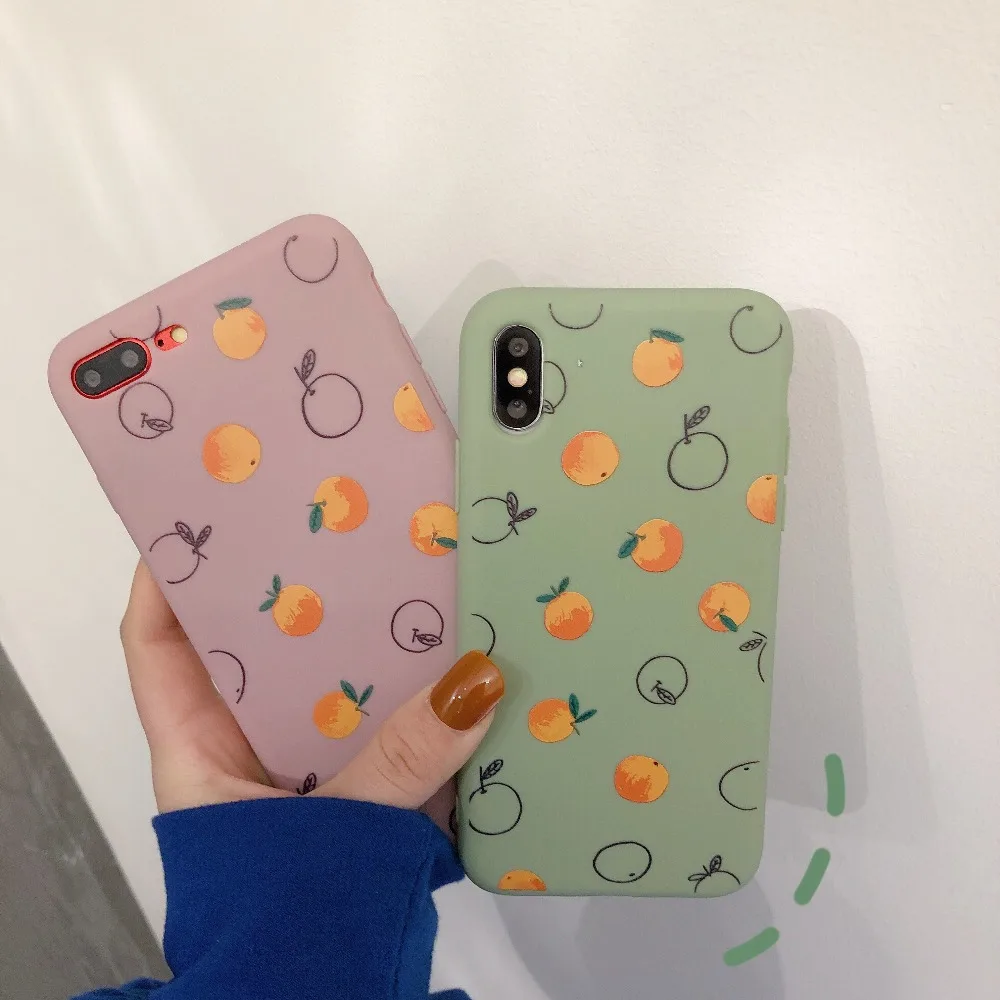 Оранжевый чехол для телефона из ТПУ с принтом iPhone 7 Силиконовый противоударный