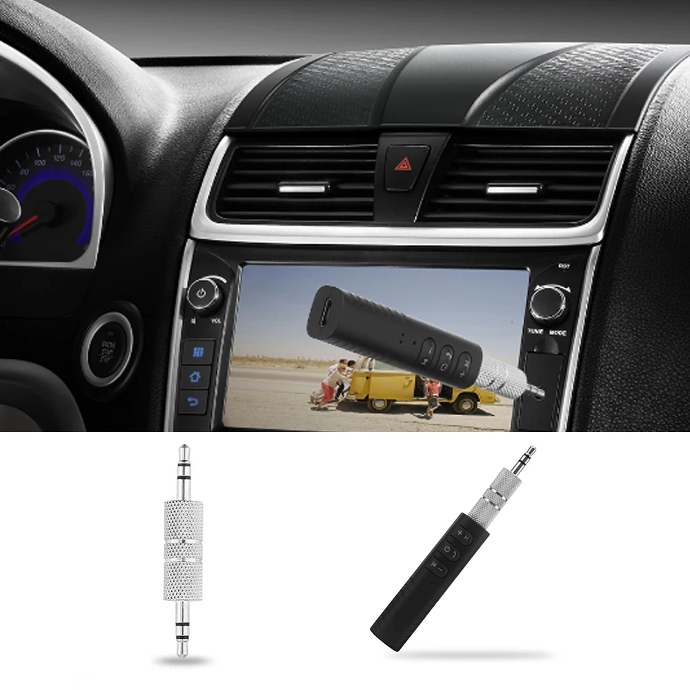 Мини аудио адаптер Bluetooth приемник передатчик 3,5 мм Aux разъем Hands free беспроводной Авто Bluetooth автомобильный музыкальный адаптер