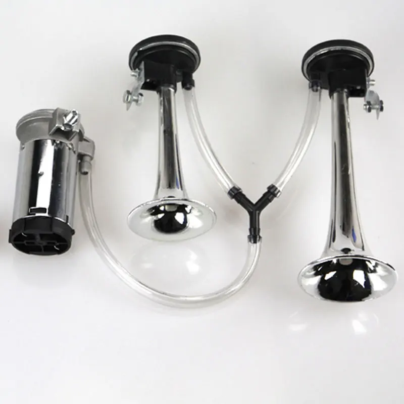 135db 12 V/24 V супер громкий Chrome не ржавеет Twin трубы Air Horn лодка автобус грузовик поезд мотоцикл автомобильный гудок GZHAOER HT-202