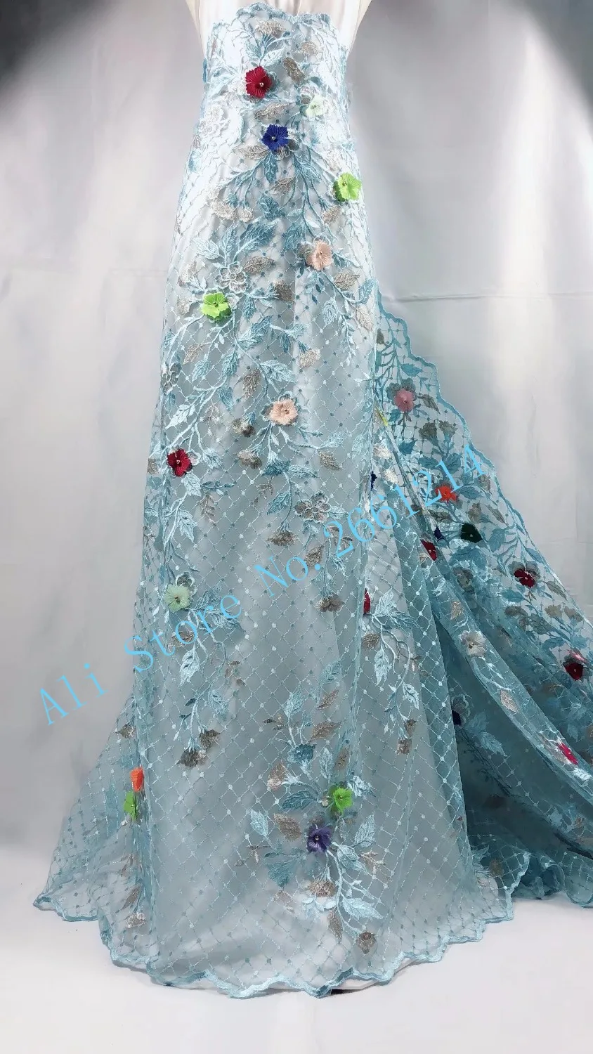Красивая красочная кружевная ткань для свадьбы изящная африканская французская