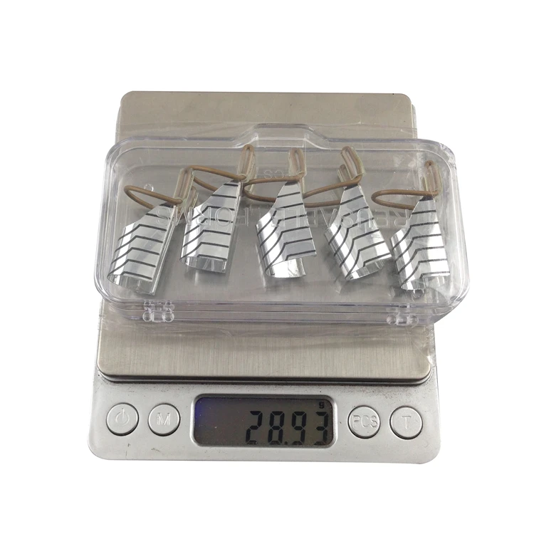 5 шт./компл. многоразовая двойная Серебристая форма для ногтей дизайна C