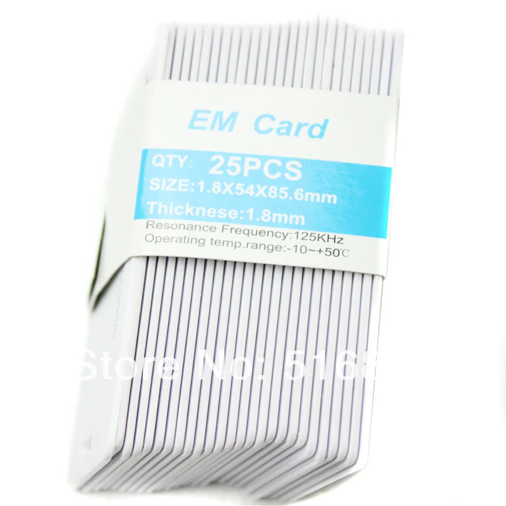 25 шт./лот 1,8 мм RFID 125 кГц доступ EM карты ID карты RFID для контроля доступа посещаемость времени