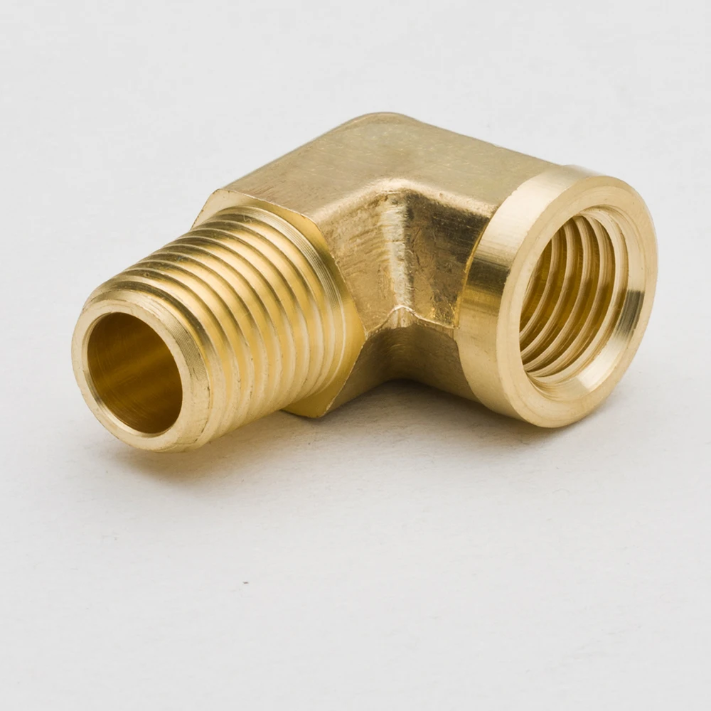 Набор из 2 латунных фитингов для труб кованые 90 градусов Уличные Локоть 1/8 &quot1/4&quot