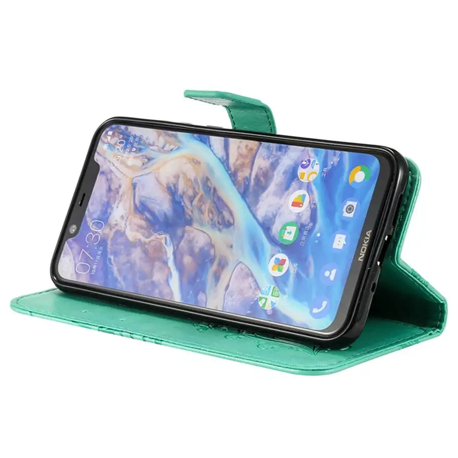 Кожаный чехол книжка с 3D изображением бабочек для Nokia 1 2 3 5 7 8 Plus телефона 4 6 2018 9