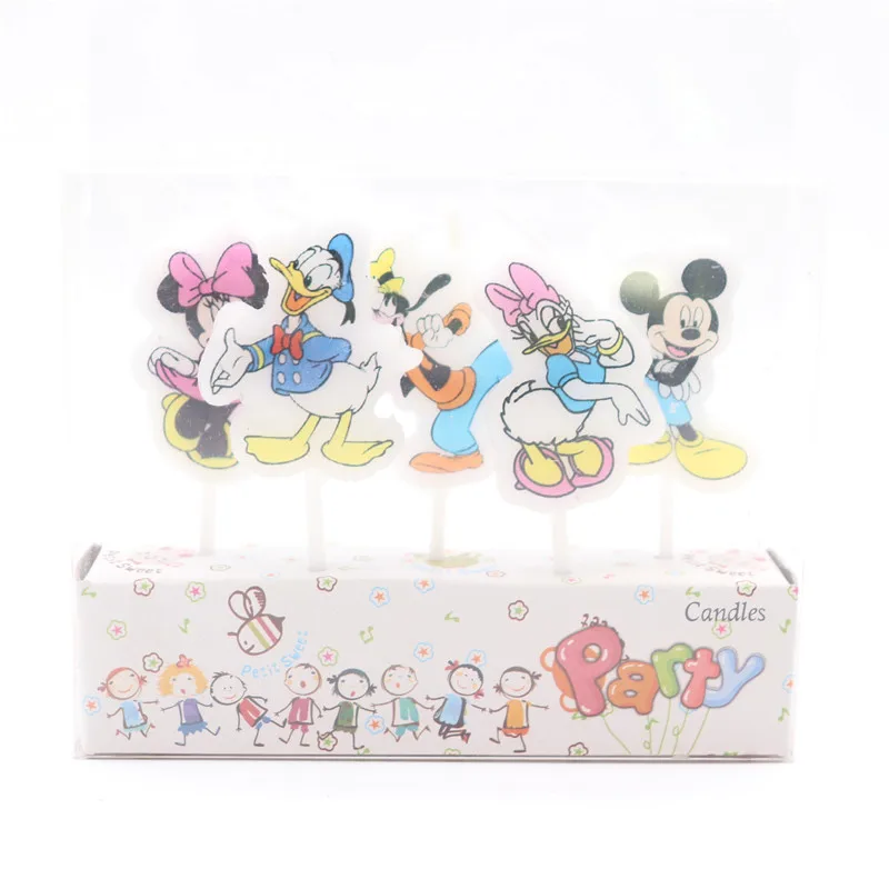 mickey mouse minnie Фламинго кекс украшение для торта на день рождения на тему "Лошадки карусели" Топпер для торта свадебные свечи украшения торта Детские вечерние поставщик - Цвет: mickey mouse minnie