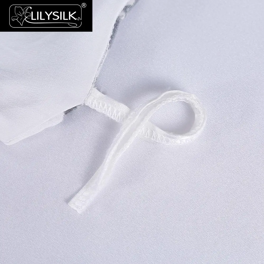 LilySilk 4 шт. Комплект постельного белья 100 шелк тутового шелкопряда люкс королева король бесшовный пододеяльник плоский лист Оксфорд наволочки 19 momme