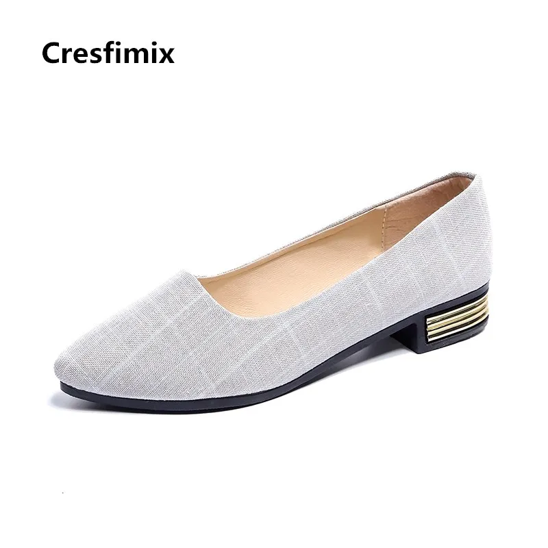 Cresfimix zapatos de mujer Женская Повседневная офисная обувь в клетку на плоской подошве
