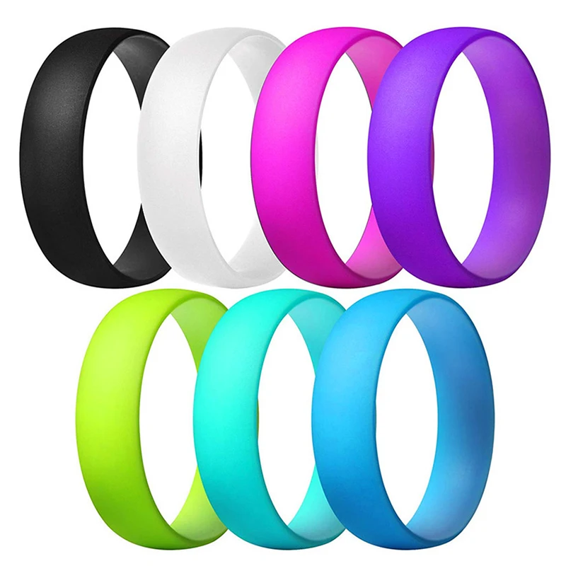 7 шт./лот набор силиконовых колец цветов кольцо для костюма красные желтые синие