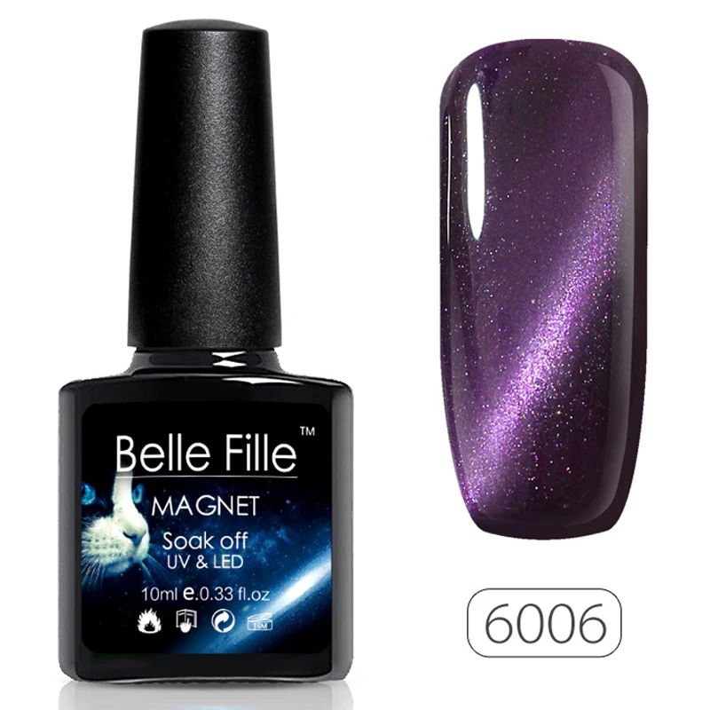 BELLE FILLE кошачий глаз УФ гель лак для ногтей розовый Лаки полу постоянный польский