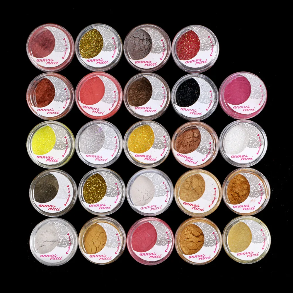 

24pcs Mix Color Nail Art Dust Powder Glitter Sheet Eyeshadow Eye Shadow Makeup Artist Set #11