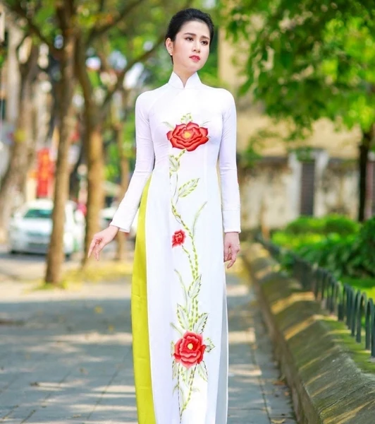 Женское платье Чонсам aodai белое вьетнамское чонсам традиционное платье|Одежда