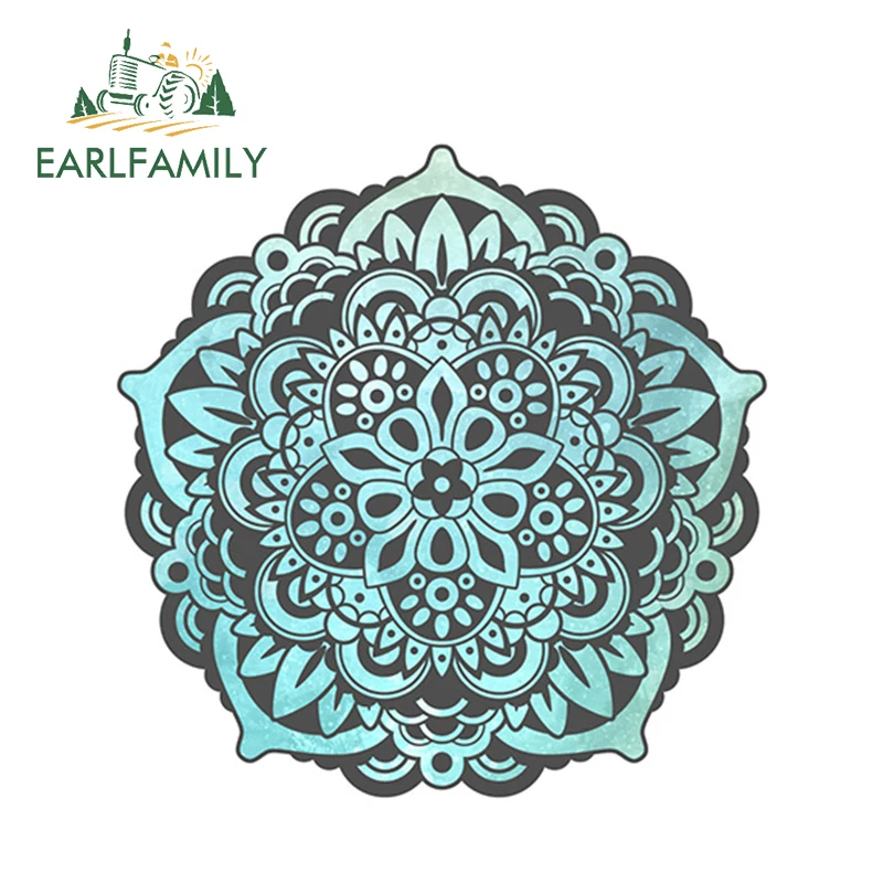 EARLFAMILY 13 см x Акварельная Мандала автомобиля Стикеры Boho Наклейка Виниловые