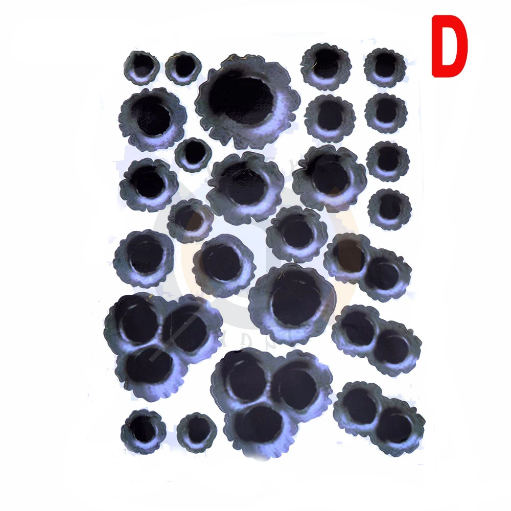 

1 Pcs Car Styling 3D Decals Emblem Symbol Creative Personalized Stickers Fake Bullet Hole Gun Shots Funny Car Helmet Stickers