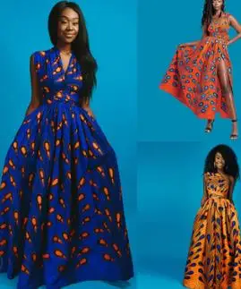 Африканское модное летнее платье с принтом сделай сам сексуальное разрезом