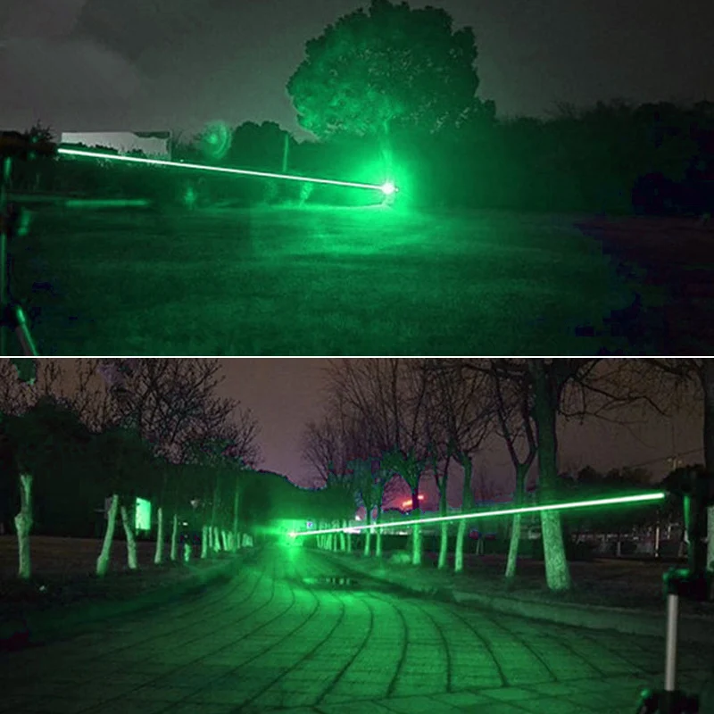 CWLASER мощный 3-Mode 1W 520nm портативный Фокусируемый Зеленый лазерный указатель с замком(черный