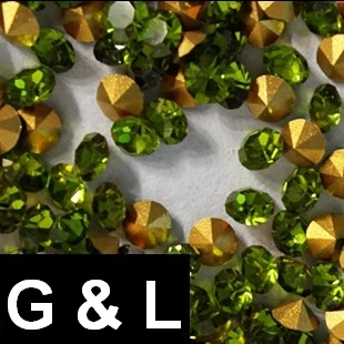 

Ss11.5-ss25 Olivine Color Pointback Rhinestones Glass Material Stones Used For Jewelry Nail Art Decoration