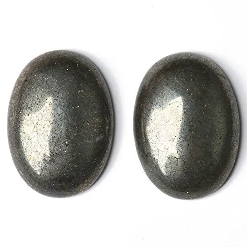 pyrite 10pcs Натуральный камень каменный Агат e Кабошон бусины 18x25 мм плоское дно драгоценный камень каменный Кабошон для изготовления ювелирных изделий 10 шт./партия - Цвет: pyrite 10pcs