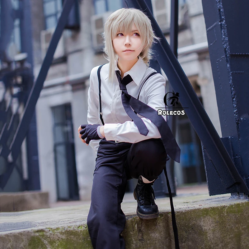 ROLECOS аниме Bungou бродячие собаки Косплей Униформа Atsushi Nakajima одежда для аниме косплея Bungo бродячие собаки косплей костюмы