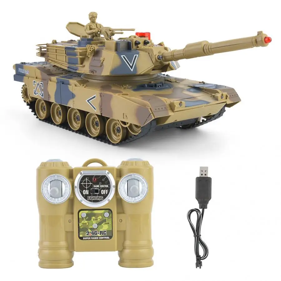 1:24 пластик rc Танк Игрушка дистанционное управление Детская Игрушка имитация военная модель игрушки для детей