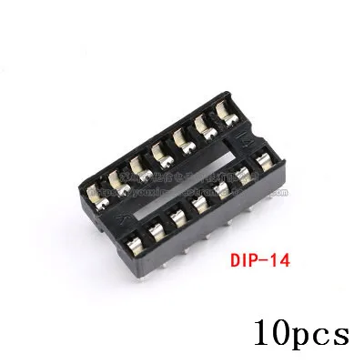 10 шт. IC розетки DIP6 DIP8 DIP14 DIP16 DIP18 DIP20 DIP28 DIP40 контактный разъем DIP разъем на возраст 6, 8, 14, 16, 18, 20, 24, 28 40 pin-код - Цвет: 14P IC Socket
