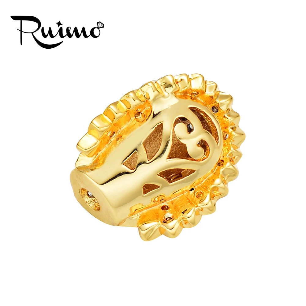 Индийские бусины с маленьким отверстием RUIMO 2 мм медные из циркония