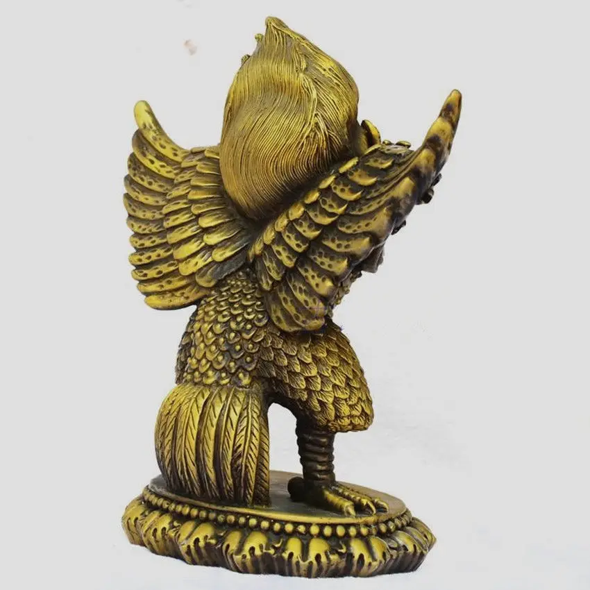 tibet buddhism Bronze Fly Bird Winged Garuda Redpoll God Tantra Buddha Statue | Дом и сад
