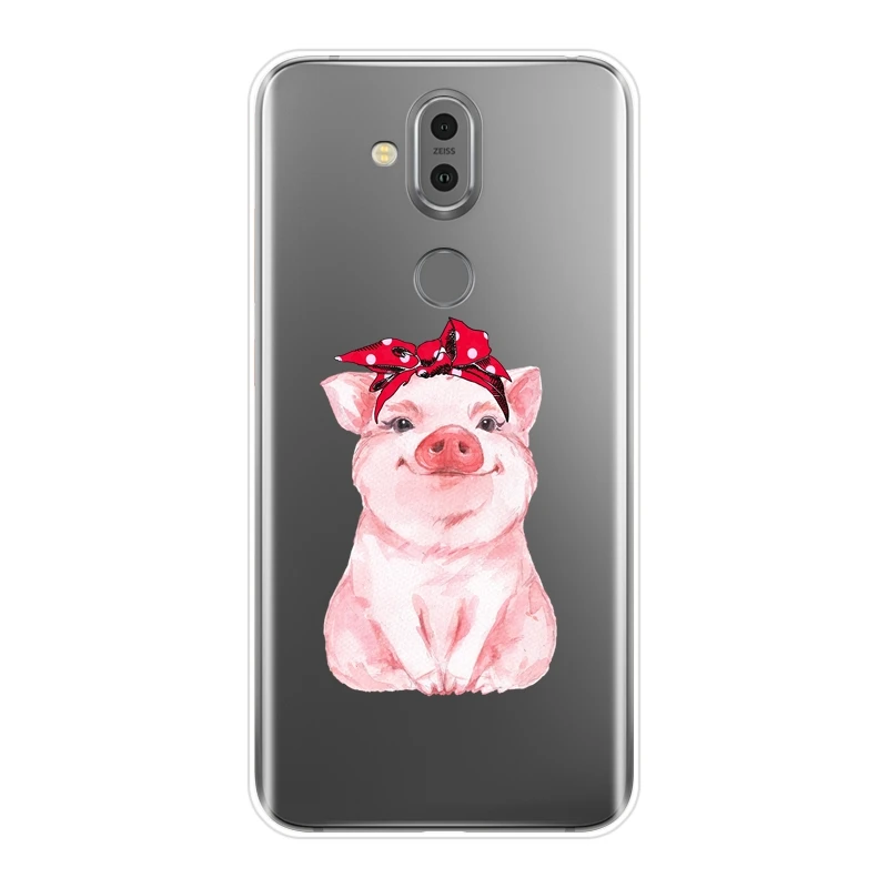TPU Back Cover For Nokia 7.1 6.1 5.1 3.1 2.1 Plus Flamingo Pig Dog Rabbit Soft Silicone Phone Case | Мобильные телефоны и