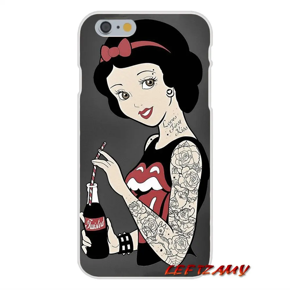 Прозрачные мягкие чехлы татуированные Алиса Ариэль Жасмин Принцесса для iPhone X XR XS
