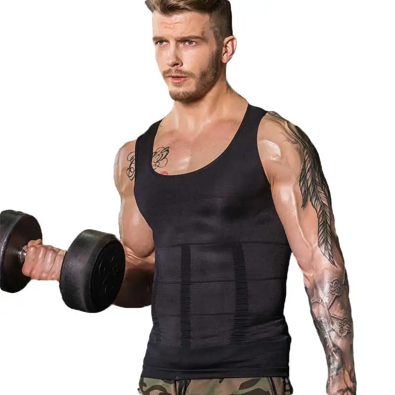 Для мужчин формочек ultra Sweat Термальность Облегающая рубашка неопрен живота Тонкий Оболочка Женский корсет Абдо Для мужчин ремень Корректирующее белье молния Майки VY084