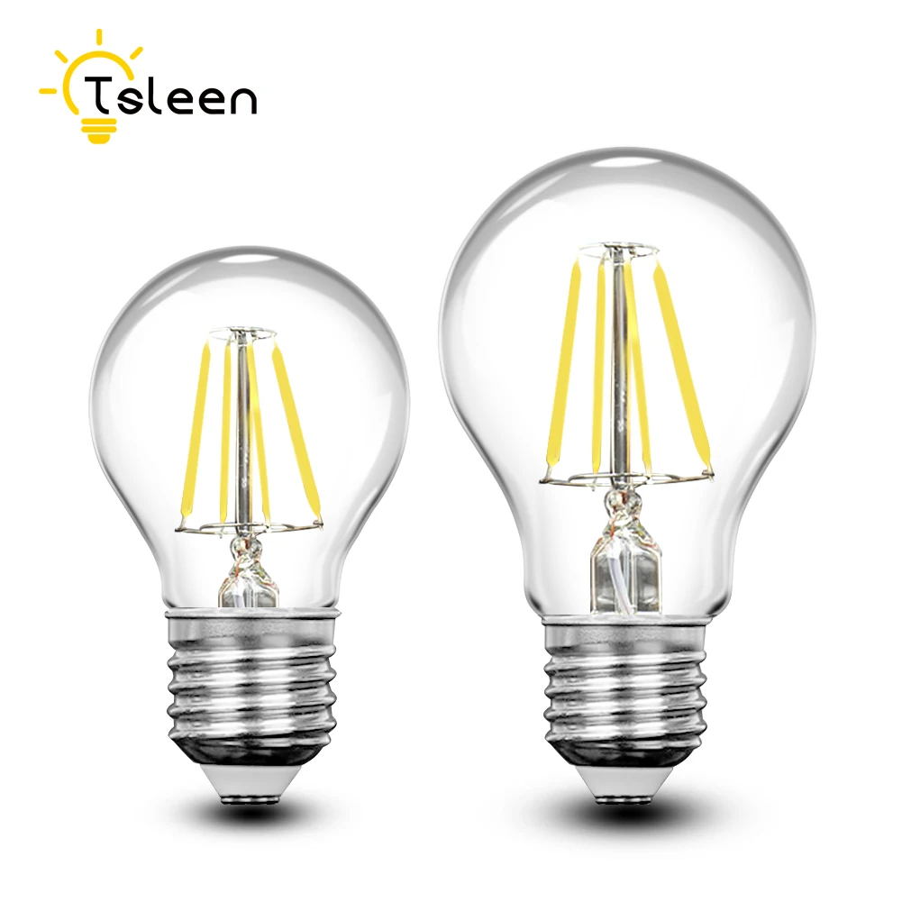 6 шт. светодиодные лампы E27 220 В G45 A60 с регулировкой яркости|e27 220v|filament led bulbfilament |
