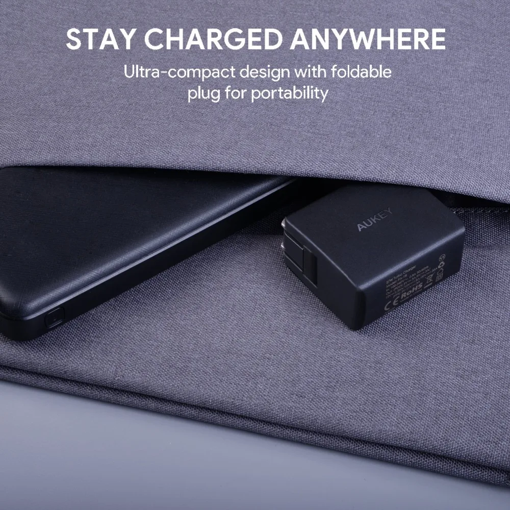 AUKEY USB быстро Зарядное устройство 29 Вт PD Тип C + 3A быстрой зарядки мобильного