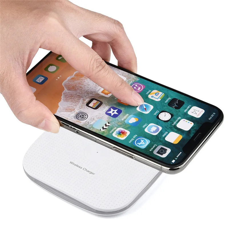 Хит продаж портативное акриловое Беспроводное зарядное устройство QI для Iphone 8/8